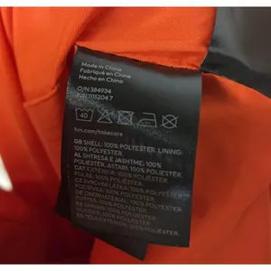 H&M Womens Orange Double Breasted Belted Long Trench Coat XS P/N 11152047 thumbnail 9