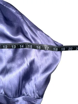 NWT Anthropologie Silk One Shoulder Purple Satin Side Slit Midi Dress 8 thumbnail 8