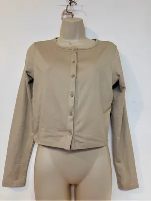 Lot of 2 CRZ YOGA Cloud Jersey Button Cardigans Size S White & Mojave Tan thumbnail 13