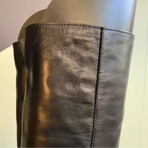 Saks 5th Avenue Sammie Black Leather Knee High Boots Sz 6 New and Unworn thumbnail 6