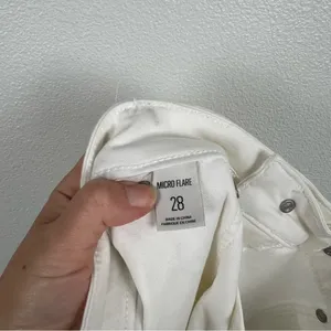 Urban Outfitters‎ BDG Micro Flare White Jeans Mid Rise Size 28 thumbnail 7