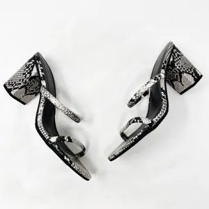 [A New Day] Snake Print Snakeskin Faux Leather Strappy Chunky Block Heels Sz 10 thumbnail 6