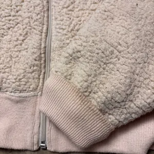 Aerie Offline Coat Womens Small CreamSherpa lined Teddy Bear Hoodie Jacket thumbnail 6