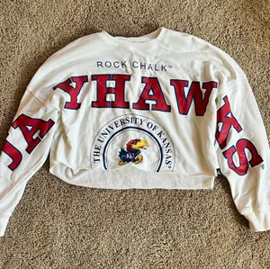 Kansas University cropped long sleeve White Size XL thumbnail 1