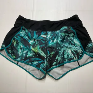Athleta Women Sz S Track This Run Nepali Teal Green Black 3” Athletic Shorts thumbnail 2