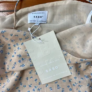 NWT Sabo Skirt Side Cut-Out Bluebell Nara Mini Dress ~ Size Medium 💛🍄 thumbnail 9