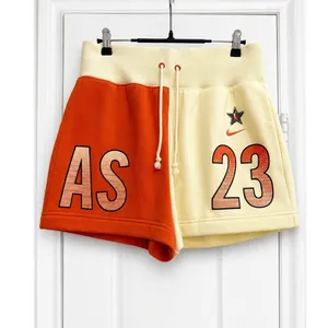 Nike WNBA All-Star Game 2023 Fleece Shorts Split Color Orange Cream Small thumbnail 2