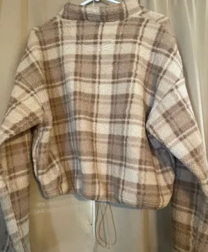 Love Tree Sherpa Quarter Zip Crop thumbnail 2