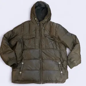 Gap Dark Army Green Puffer Down Trench jacket Winter Coat Women Women XL - Measurement in pics thumbnail 1