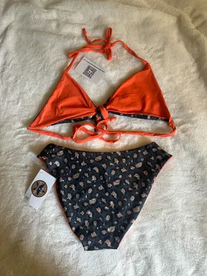 Wet & Western Reversible Leopard Bikini Top & Bottom SZ M thumbnail 2