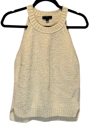 J. Crew High Neck Cream Sweater Tank - size Medium thumbnail 1