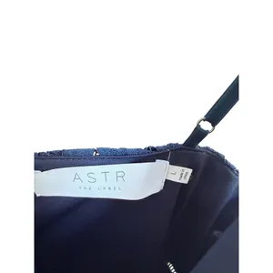 ASTR the Label Navy Blue Floral Lace Midi Dress V-Neck‎ NWT Size Large thumbnail 4