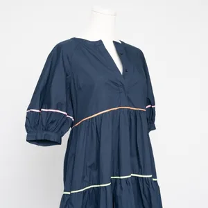 English Factory | Short Puff Sleeve Dress with‎ Piping Detail thumbnail 10