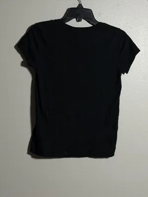 Polo by Ralph Lauren Women Black V-Neck Tee Minimalist size S thumbnail 5