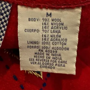 Vintage Erika Casuals Christmas/Holiday Embellished Vest Wool Blend Size M thumbnail 5