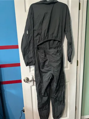 Free People Women's Charcoal Cropped Windbreaker Jumpsuit thumbnail 3