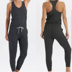 Vuori Lux Sleeveless Jumpsuit In Charcoal Heather Size S Athleisure Activewear thumbnail 4