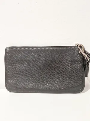 Coach Clutch Wingslet Black Bag Zippered Snap Closure Pebbled Leather thumbnail 5