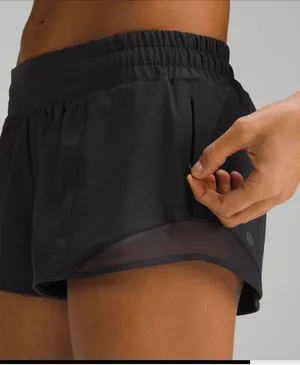 Lululemon Black Hotty Hot Long Shorts 4" thumbnail 5