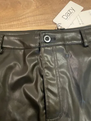 NWT! Dazy Black Faux Leather Mini Skirt - Sleek Women's Skirt Size XL NEW! thumbnail 3