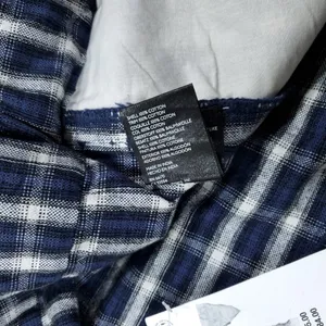 Urban Outfitters Playa Plaid Longline Shorts Size Large Blue White Relaxed Baggy thumbnail 4