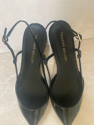 Tamara Mellon Oasis x D'Ascoli Sandals Leather Silk Ankle Wrap thumbnail 9