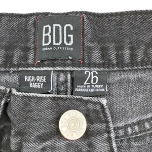BDG Urban Outfitters High-Rise Baggy Black Denim Destroyed Denim thumbnail 5