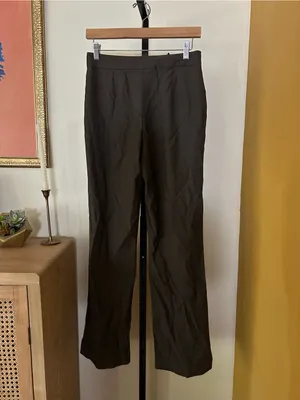 Escada Womens Pure New Wool Tailored Blazer Pants Suit Set Brown Size 36 (Small) thumbnail 14
