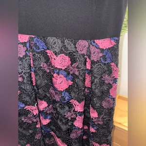 Hutch Lace Plunge Gown Black Floral Midi Dress Size 10 thumbnail 5