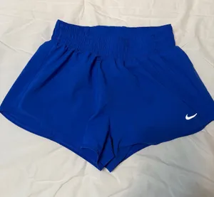 Nike High-Waisted Dri-Fit Shorts Royal Blue Small thumbnail 1