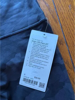 Lululemon Align High Rise 25” Heritage Camo Black H3DC Size 6 NWT thumbnail 4