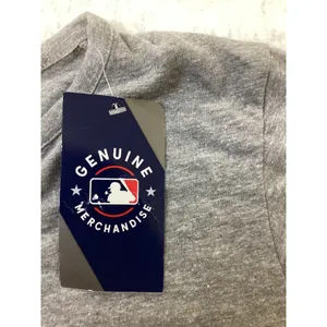 Majestic Atlanta Braves MLB Womens V-Neck Graphic T-Shirt Gray Heather Small NWT thumbnail 2