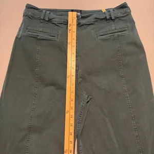 Maeve Anthropologie Wide Leg Pants Green Seam Detail Women 28T thumbnail 4