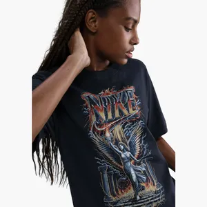 NWT Nike Goddess of Victory Graphic Tee Black Super Oversized Winged Nike Angel thumbnail 2