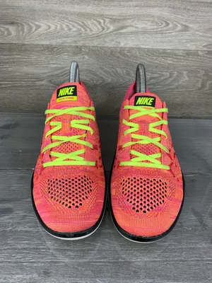 Womens Pink/Peach Nike focus Flyknit athletic running shoes size 7 thumbnail 2