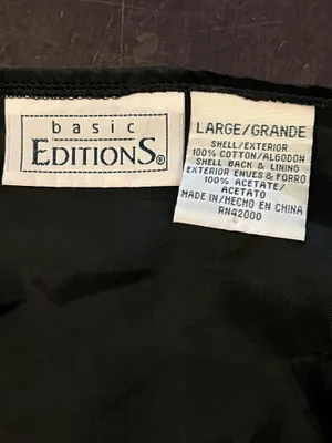 Vintage Basic Editions Suit Vest Womens Large Black Halloween Button Front Lined thumbnail 6