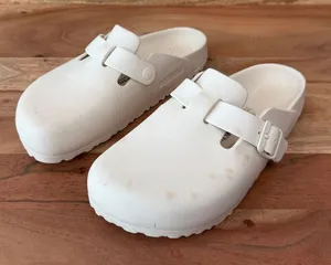 Birkenstock | 38 | Womens 7-7.5 | Boston Essentials EVA Slip-On Clog in Eggshell thumbnail 1