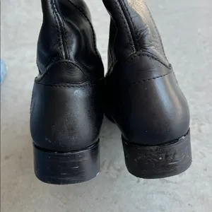 Frye Womens MELISSA BUTTON LUG TALL Vintage Black Riding Boots Sz 6B Leather ⬇️ thumbnail 8