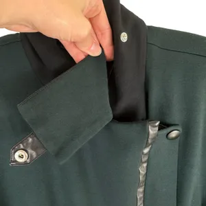 Cabi Renaissance Forest Green Black Asymmetrical Full Zip Mid Length Jacket‎ S thumbnail 7