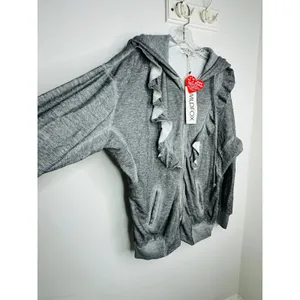 Wildfox Urban Outfitters Minka gray burnout full zip new oversized Sweatshirt thumbnail 9