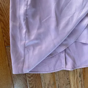 The Clothing Company pink mauve pastel purple cowl neck wrap bow formal mini dress thumbnail 7