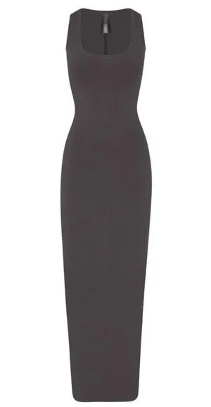 SKIMS New Vintage Scoop Neck Long Dress - Ash Size S NWT thumbnail 1
