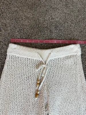 Abercrombie & Fitch XXS Cream Crochet Knit Wide Leg Beach Pants thumbnail 5