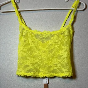 SKIMS STRETCH LACE INTIMATES CAMI highlighter yellow S SOLD OUT NWT limited ed thumbnail 5
