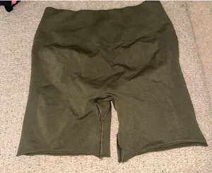 Alphalete green shorts thumbnail 1