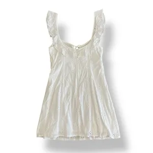 White Fox White Summer Crush Mini Dress Size Small Ruffled‎ Frill Sleeve thumbnail 4