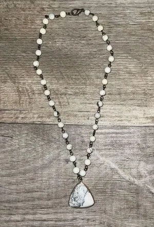 3 for $15: white stone necklace thumbnail 1