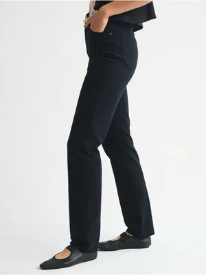 ABERCROMBIE The 90's Straight Ultra High Rise Black Jeans Sz 28 thumbnail 3