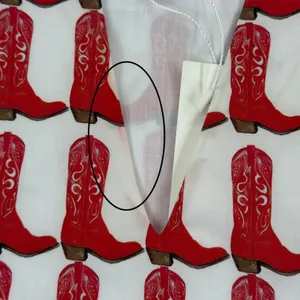 Brooke Wright‎ Lucy Dress Medium White Red Cowboy Boot Cotton Poplin NWT READ thumbnail 4