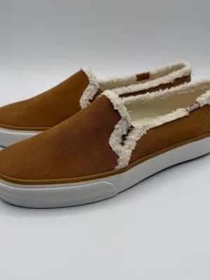 Keds Double Decker Shearling Slip On Suede Cognac Sneakers Women’s 6 thumbnail 3